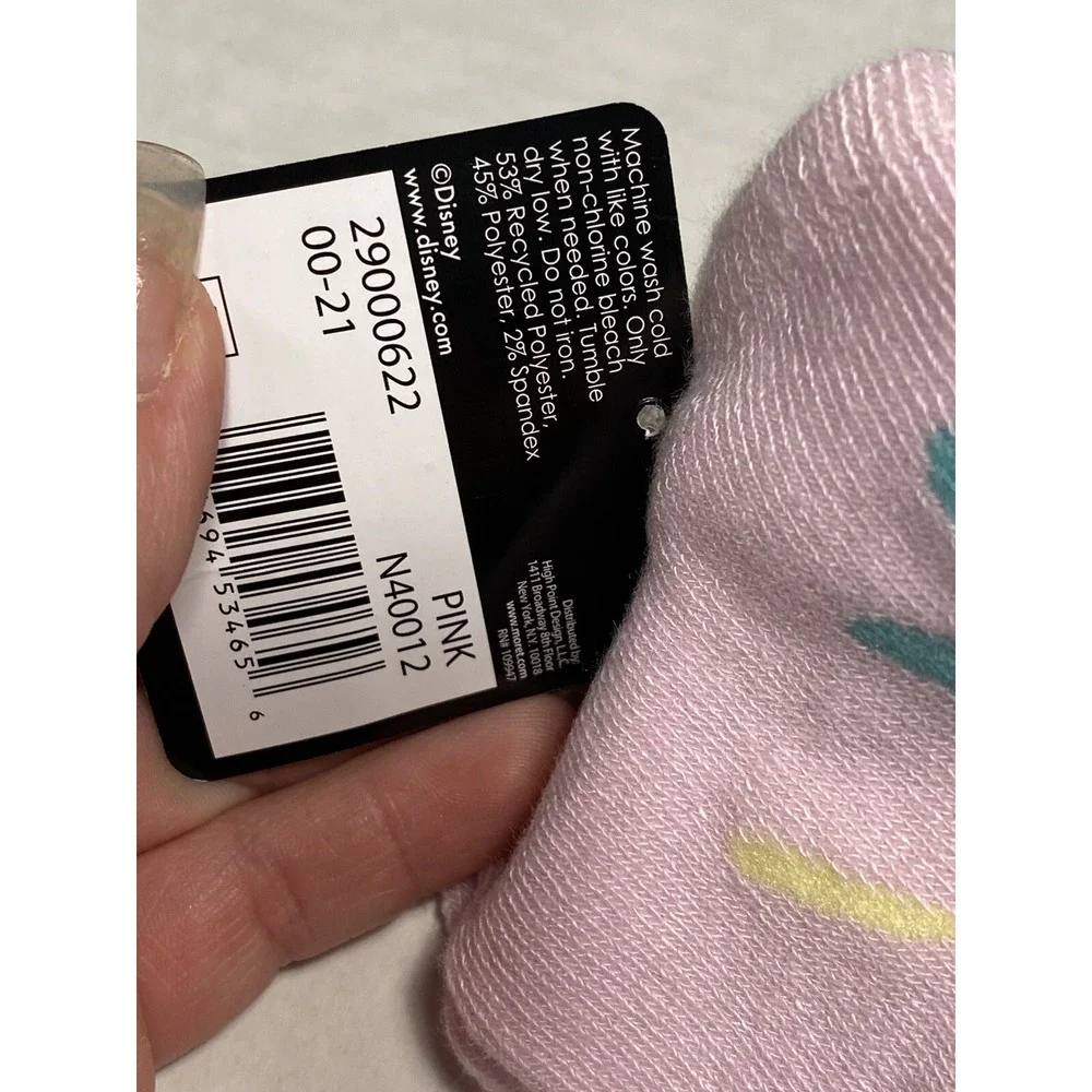 disney womens bambie ankle low cut‎ socks 1 pair size 9-11